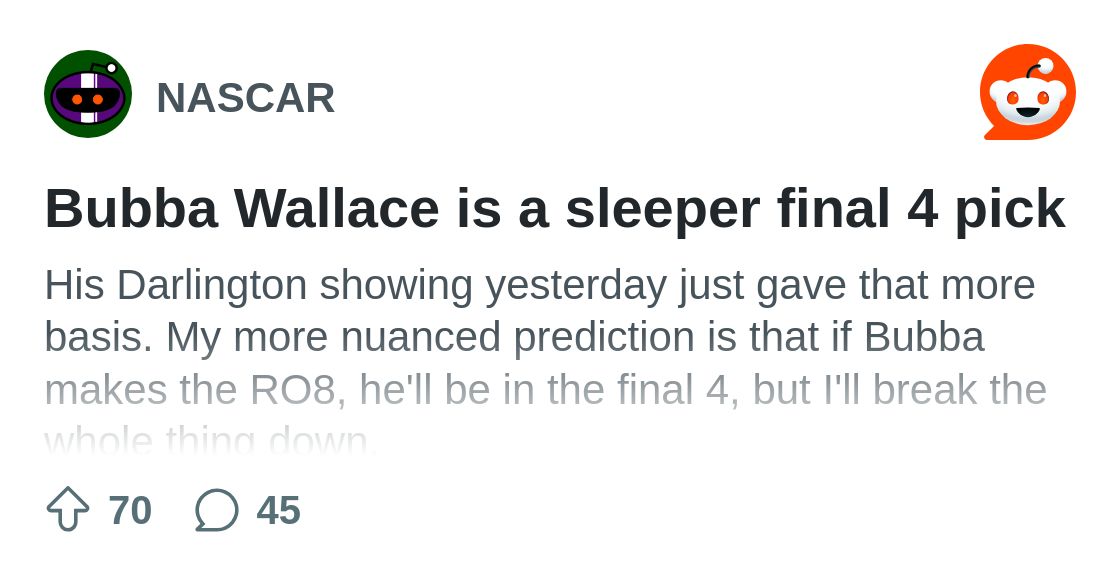 Is Bubba Wallace the Playoff Dark Horse?