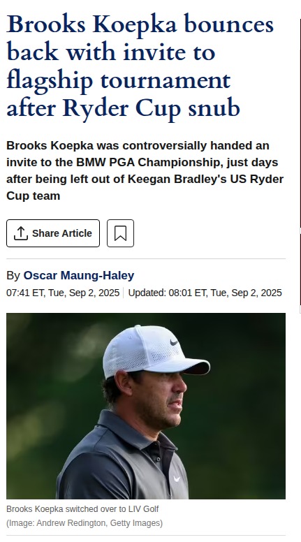 Koepka’s Comeback: Snubbed, But Not Out!