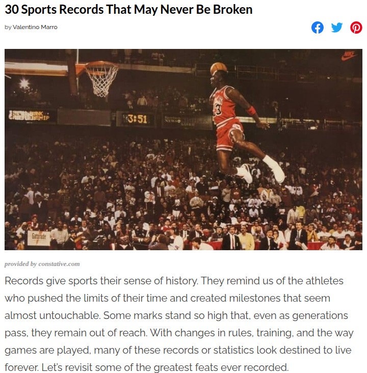 Which Sports Record Is Truly Untouchable?
