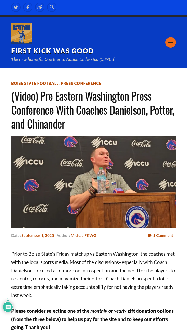 Boise State coaches own up before big game
