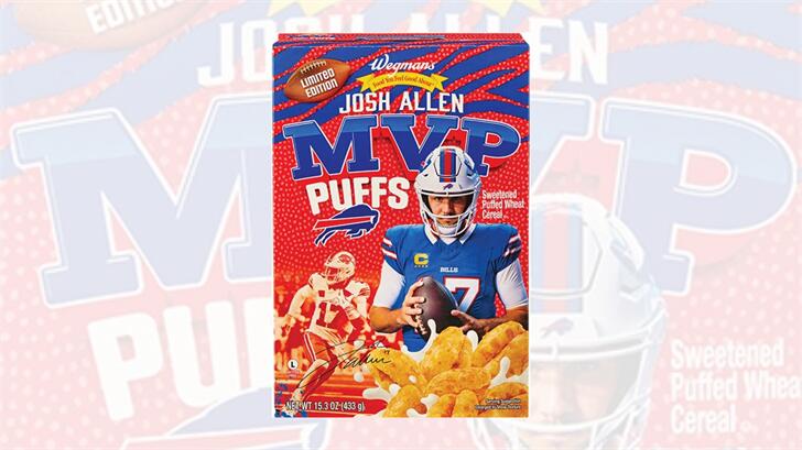 Buffalo fans: Josh Allen cereal hits Wegmans!