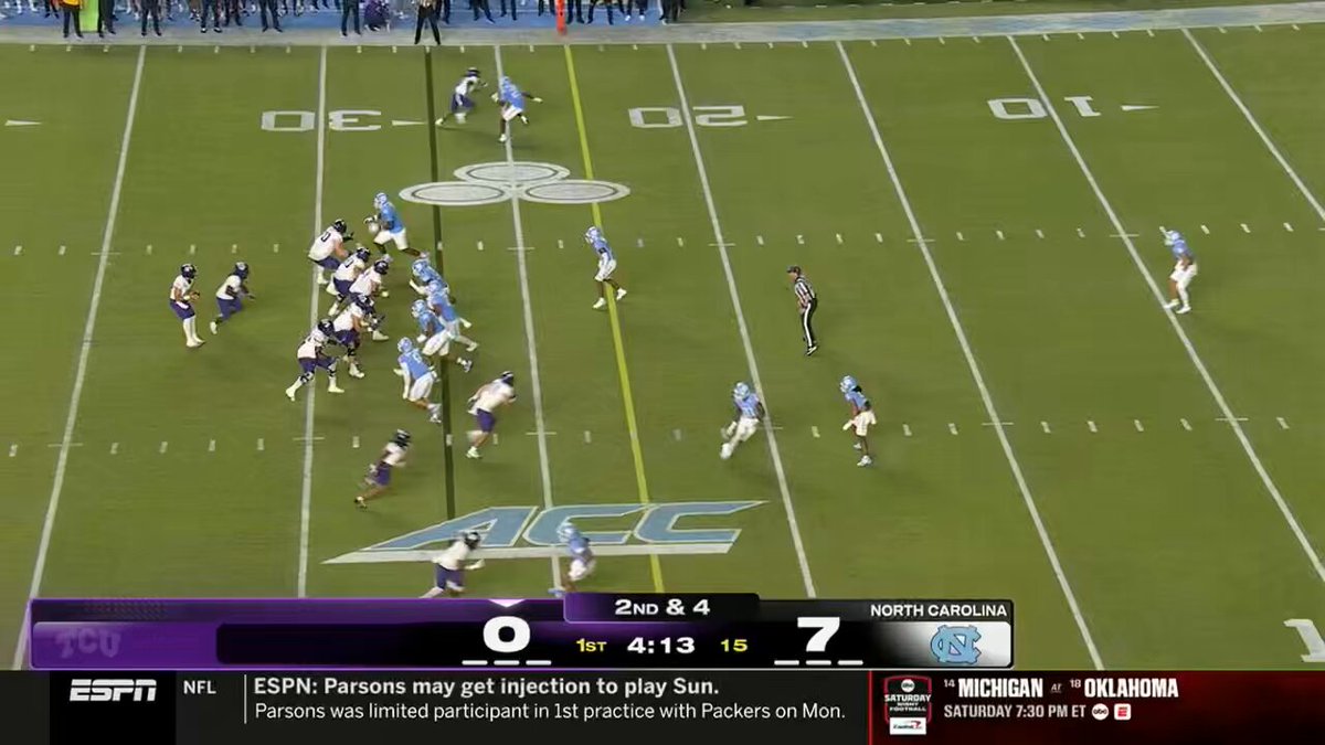 UNC Football Refs Flag TCU for Celebrating?