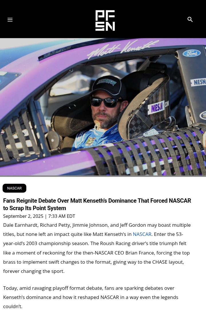 Kenseth’s 2003: The Season That Changed NASCAR