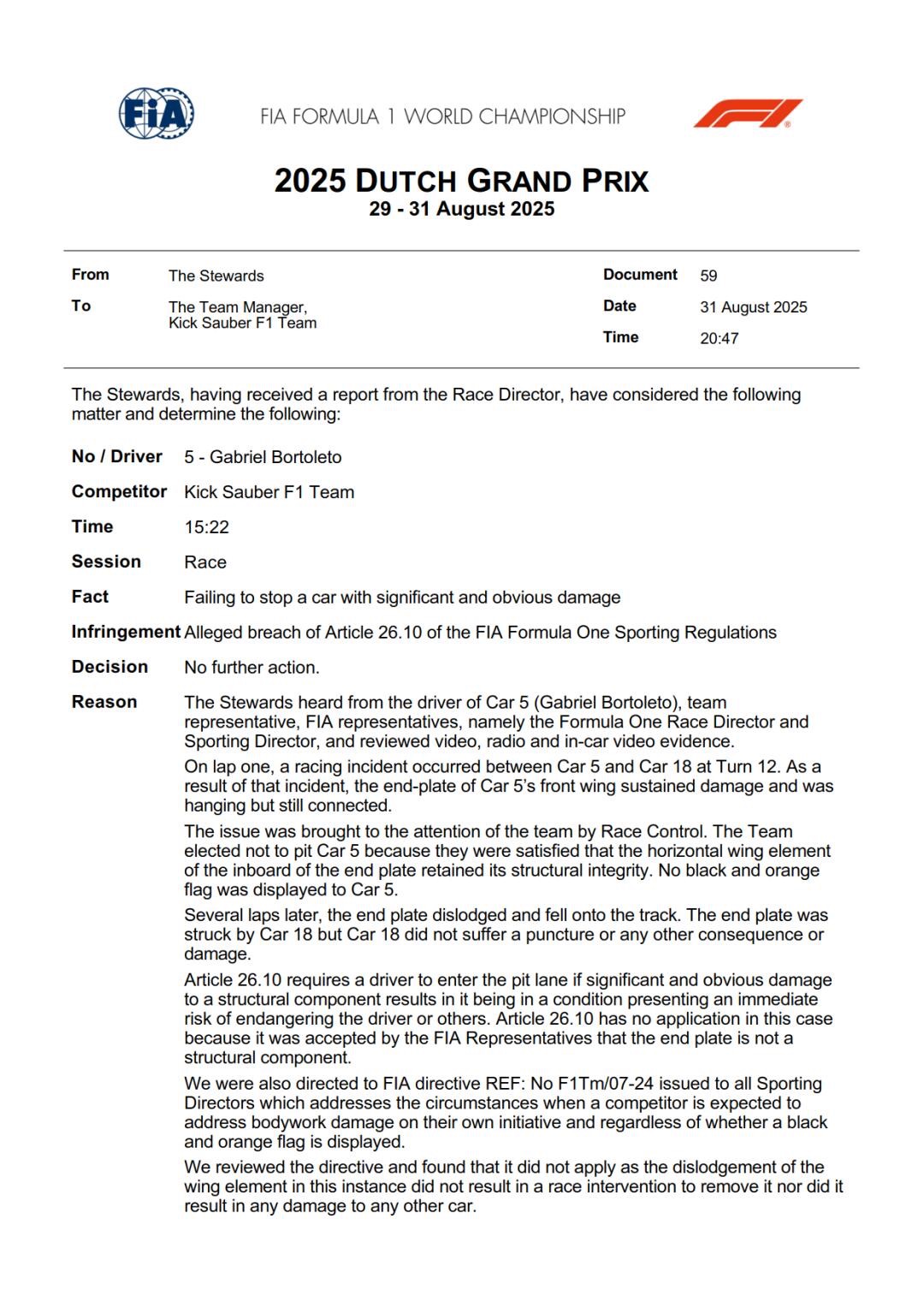 Stewards must’ve had overtime pay today at Zandvoort. 😂