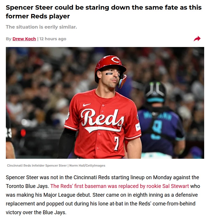 Is Spencer Steer the next Reds star on the move?