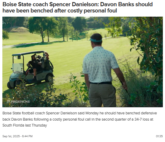 Boise State coach owns up after tough loss