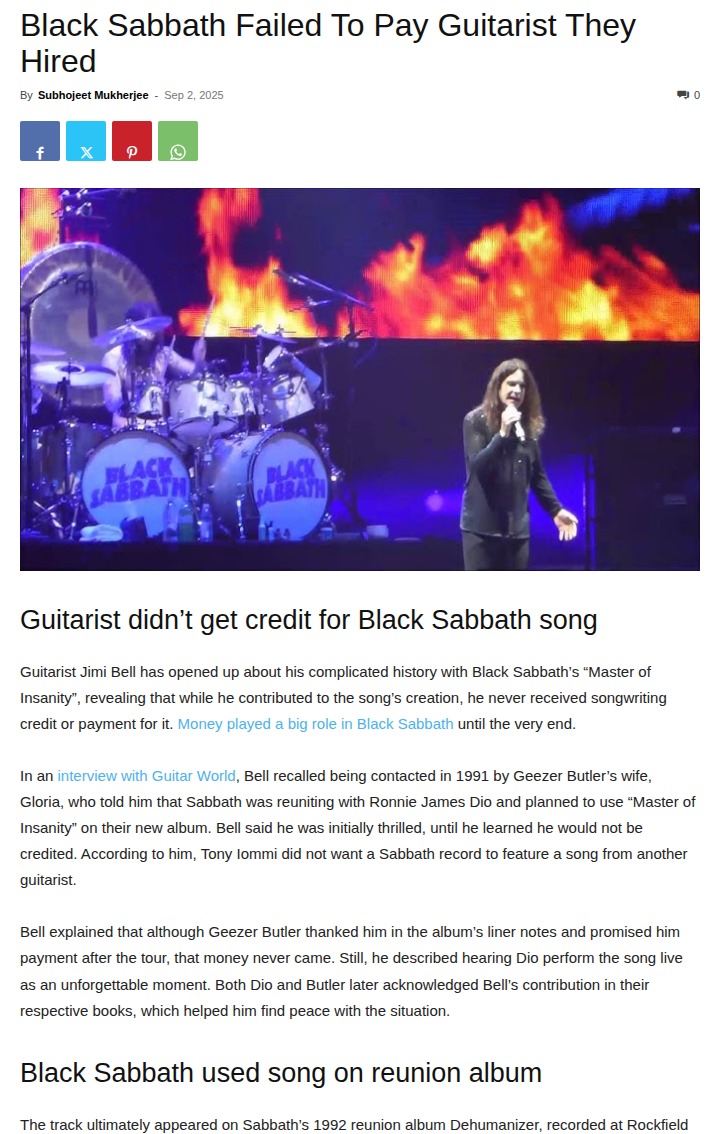 Black Sabbath’s Songwriting Drama 🎸