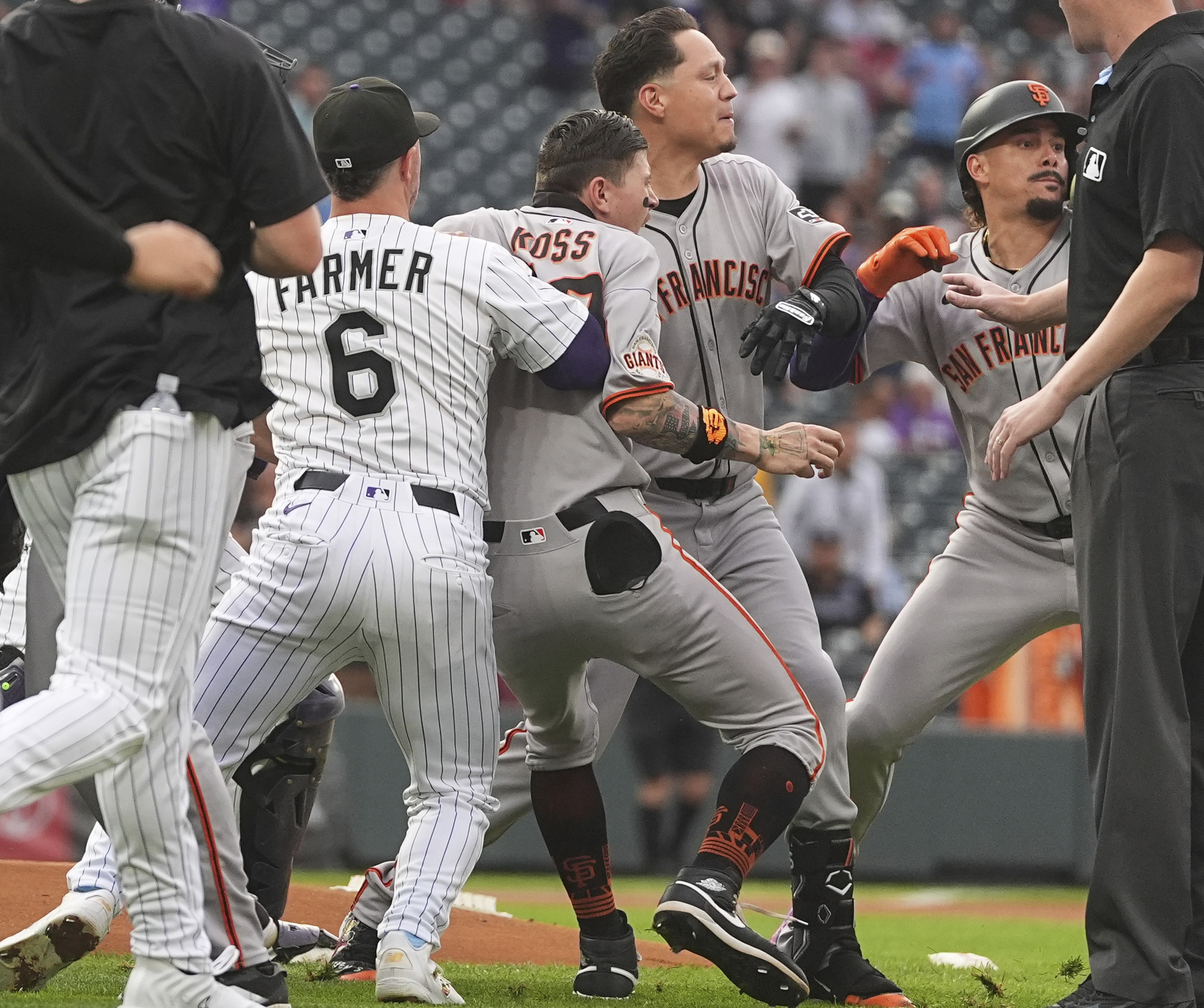 Devers goes yard, chaos erupts in Colorado