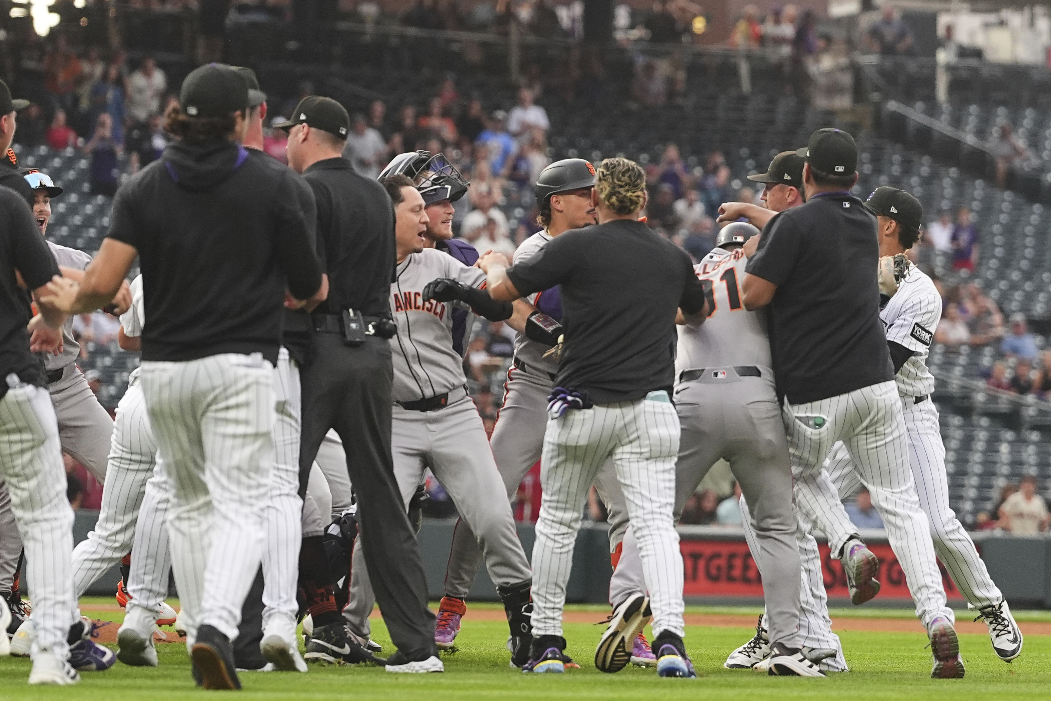 Devers goes yard, chaos erupts in Colorado