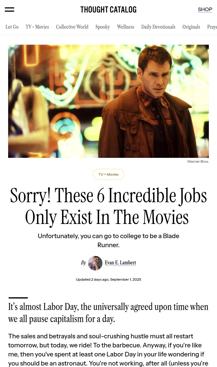 Labor Day Jobs That Only Exist in Movies 🎬