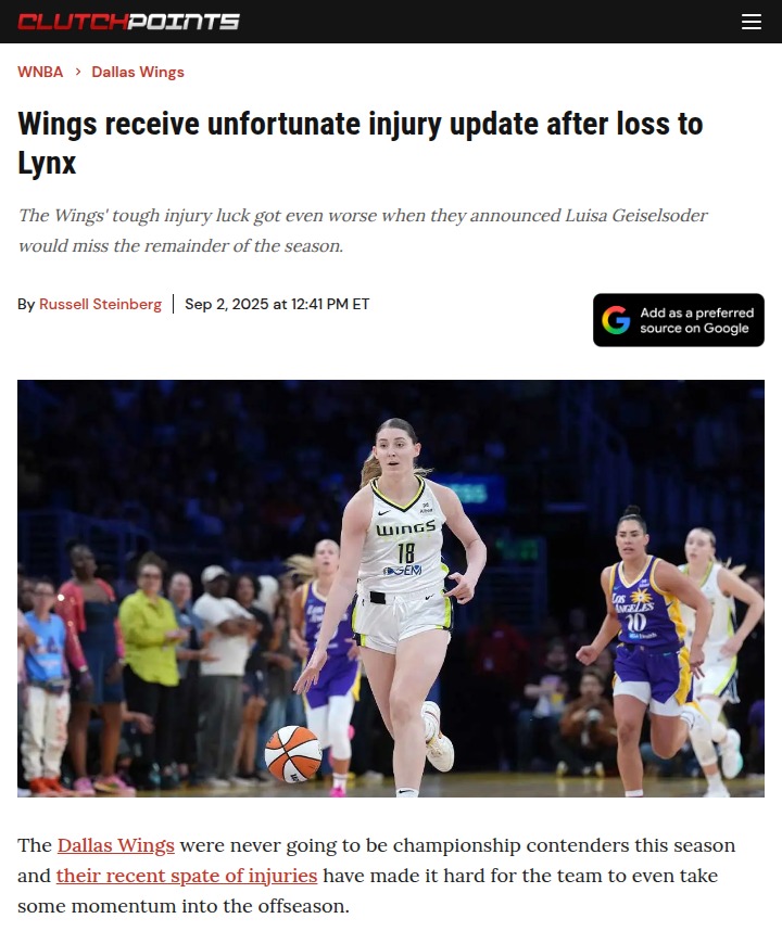 Dallas Wings face tough season with mounting injuries