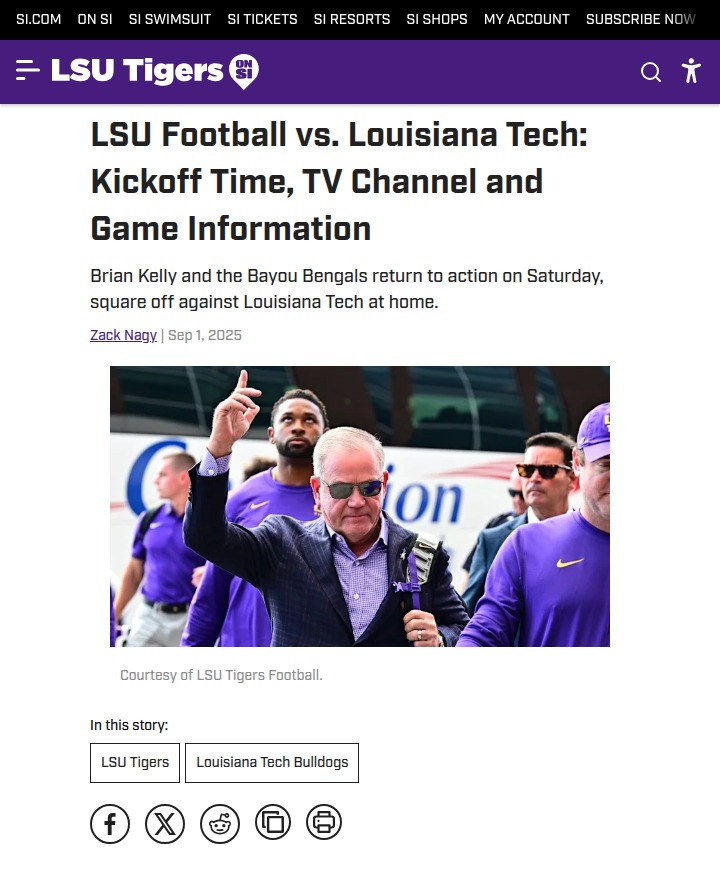 LSU home opener: Tigers face Louisiana Tech