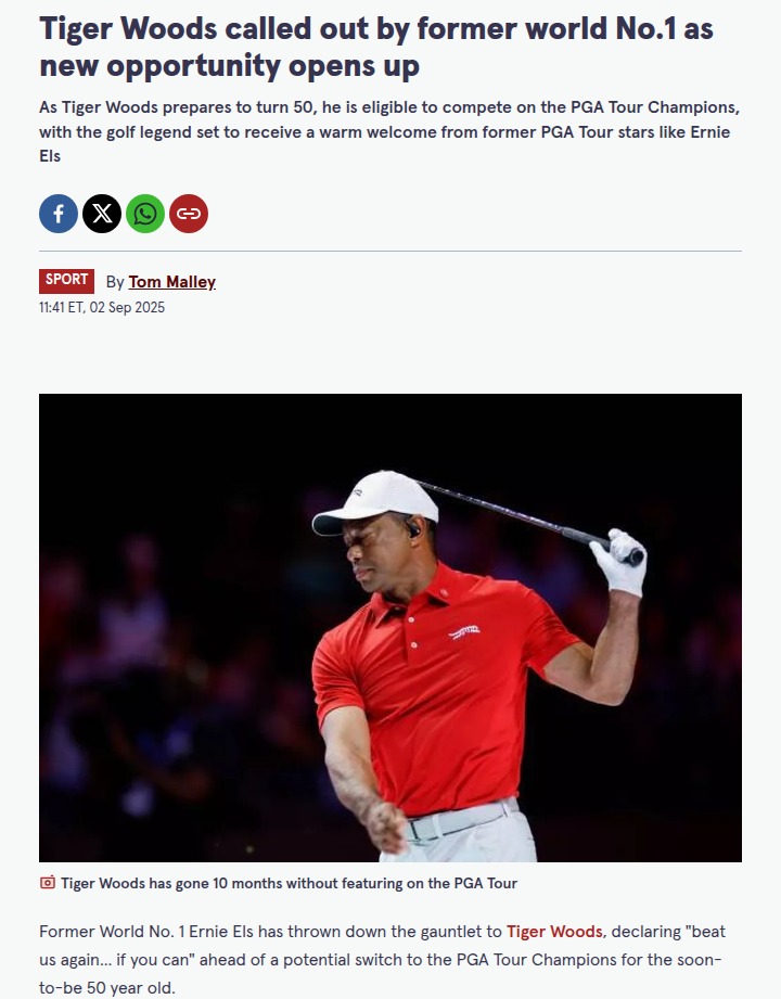 Tiger vs The Big Easy: Senior Tour Showdown?