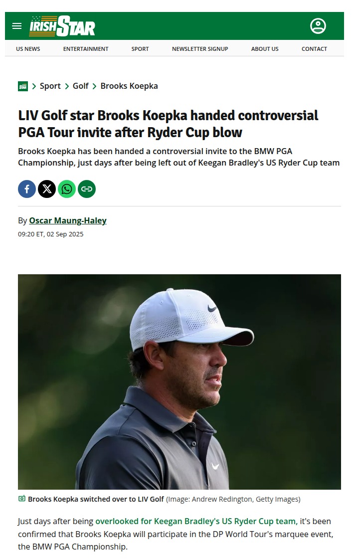 Koepka Snubbed, But LIV Stars Invade Wentworth