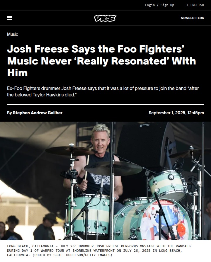 Josh Freese Spills on Foo Fighters Exit 😮