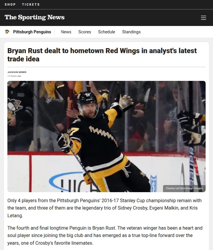 Bryan Rust trade buzz shakes up Detroit and Pittsburgh