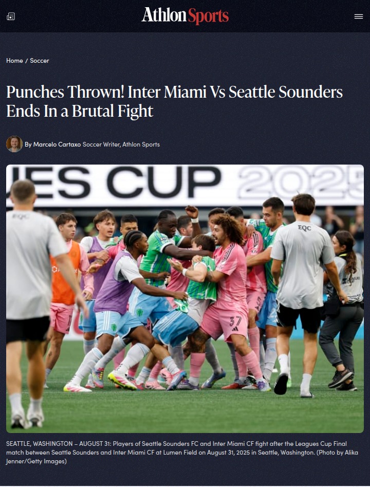 Inter Miami vs Seattle Sounders brawl shakes MLS