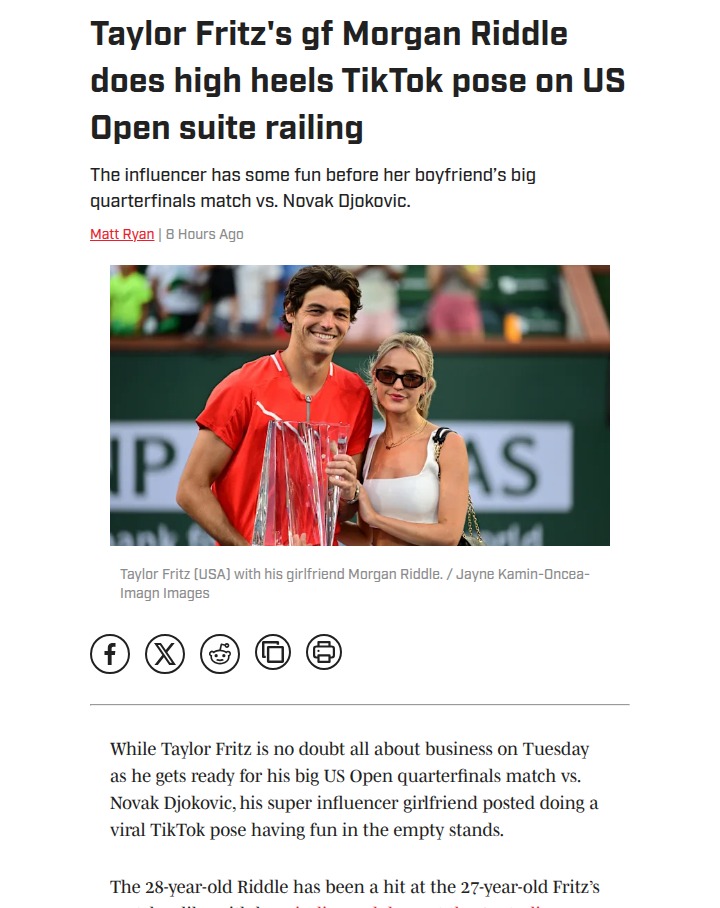 Morgan Riddle steals the show at US Open