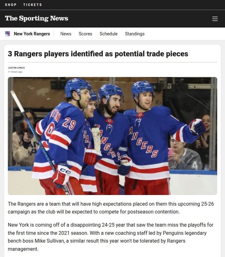 Rangers shake up: Who could be traded next?