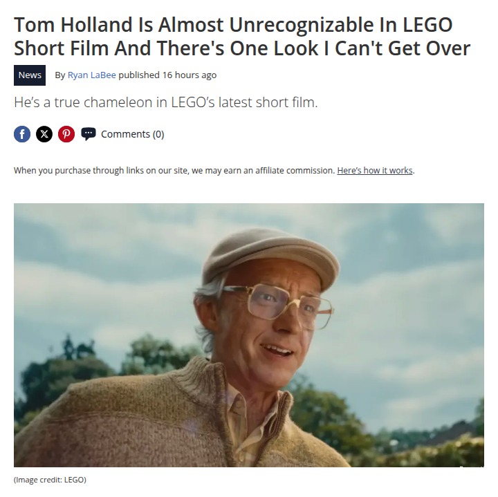 Tom Holland’s LEGO CEO Look Broke My Brain 🤯