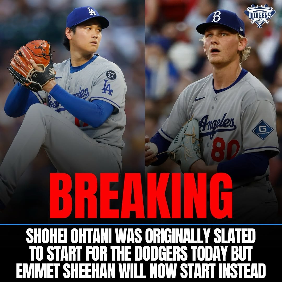 Dodgers shake up: Ohtani out, Sheehan in vs Pirates