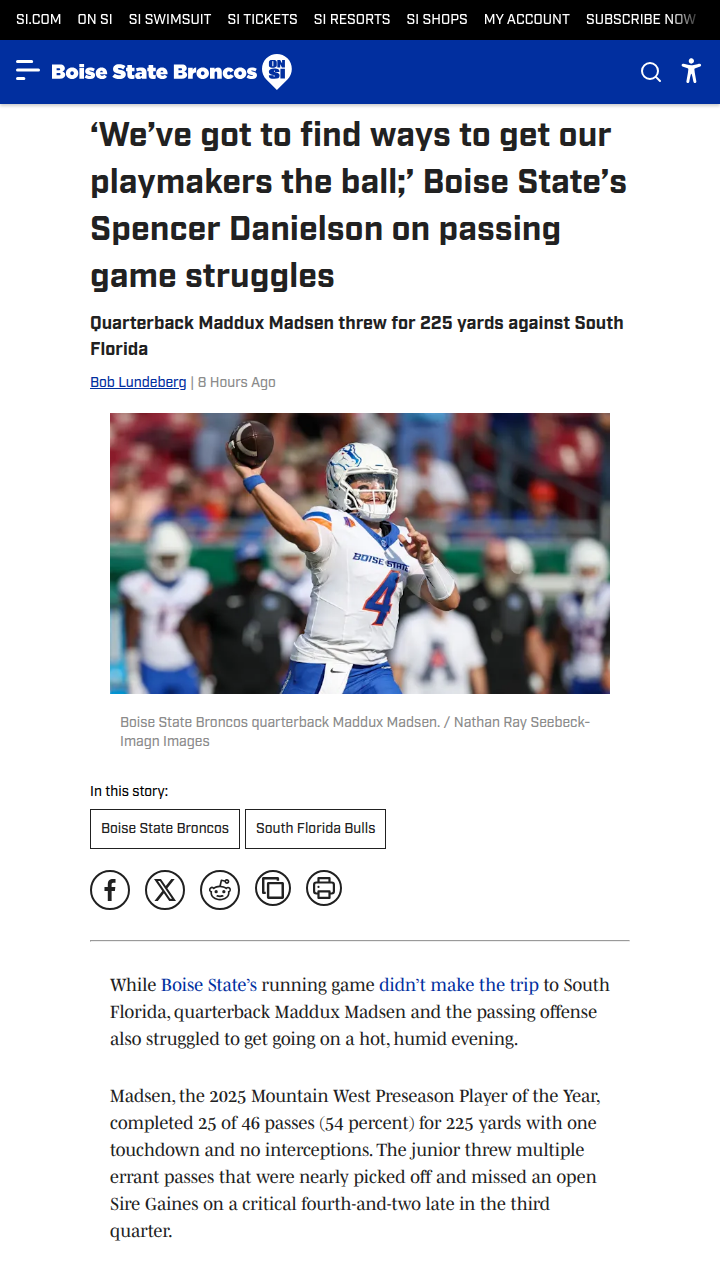 Boise State’s passing game needs a spark