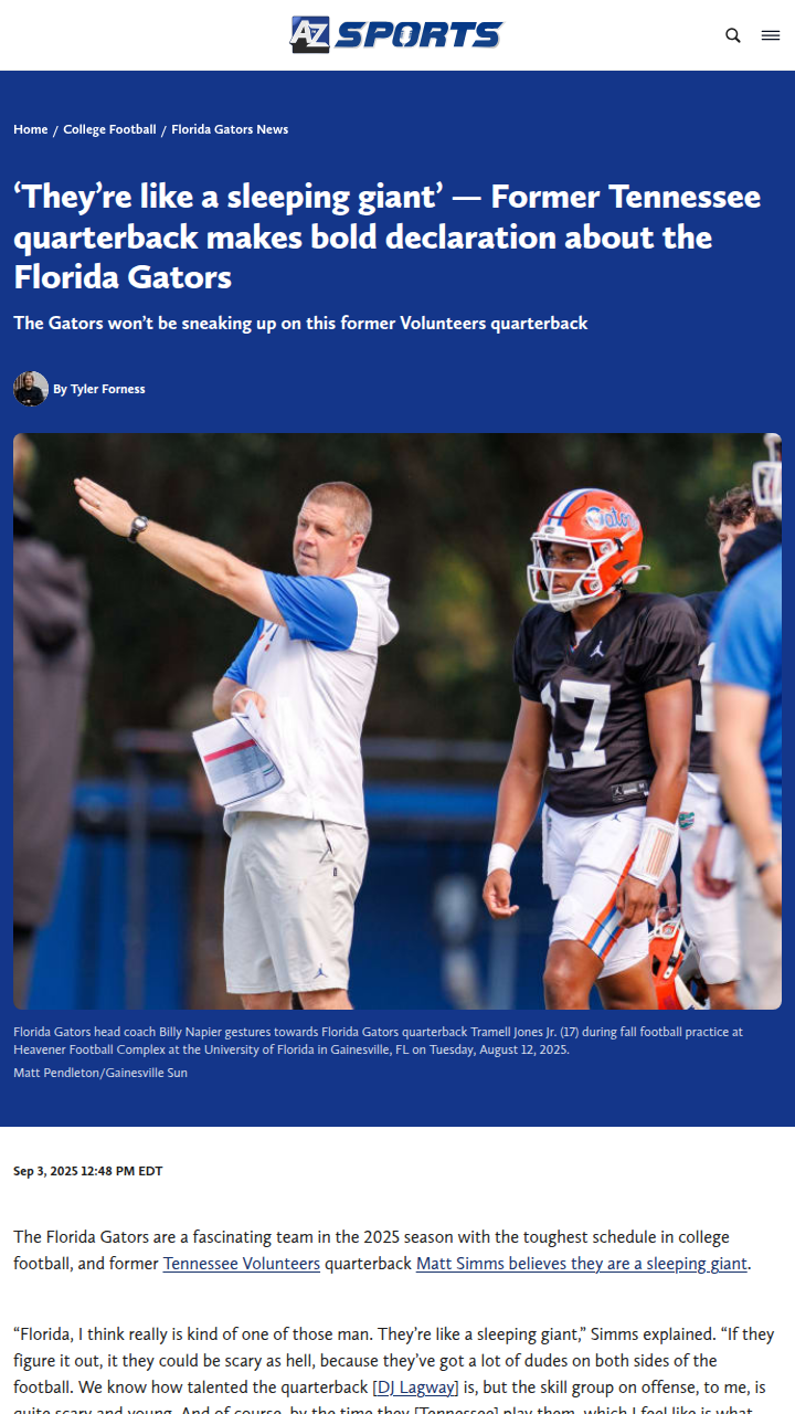 Gators: The SEC’s Sleeping Giant in 2025?