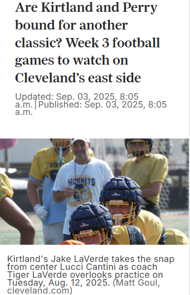 Rain could decide Kirtland vs Perry rematch