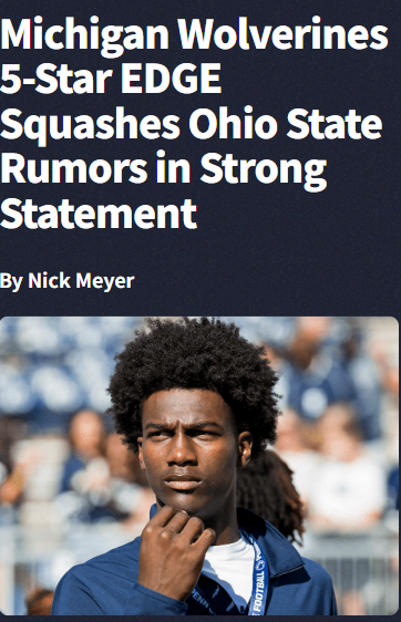 Michigan’s recruiting edge: Carter Meadows shuts down Ohio State talk