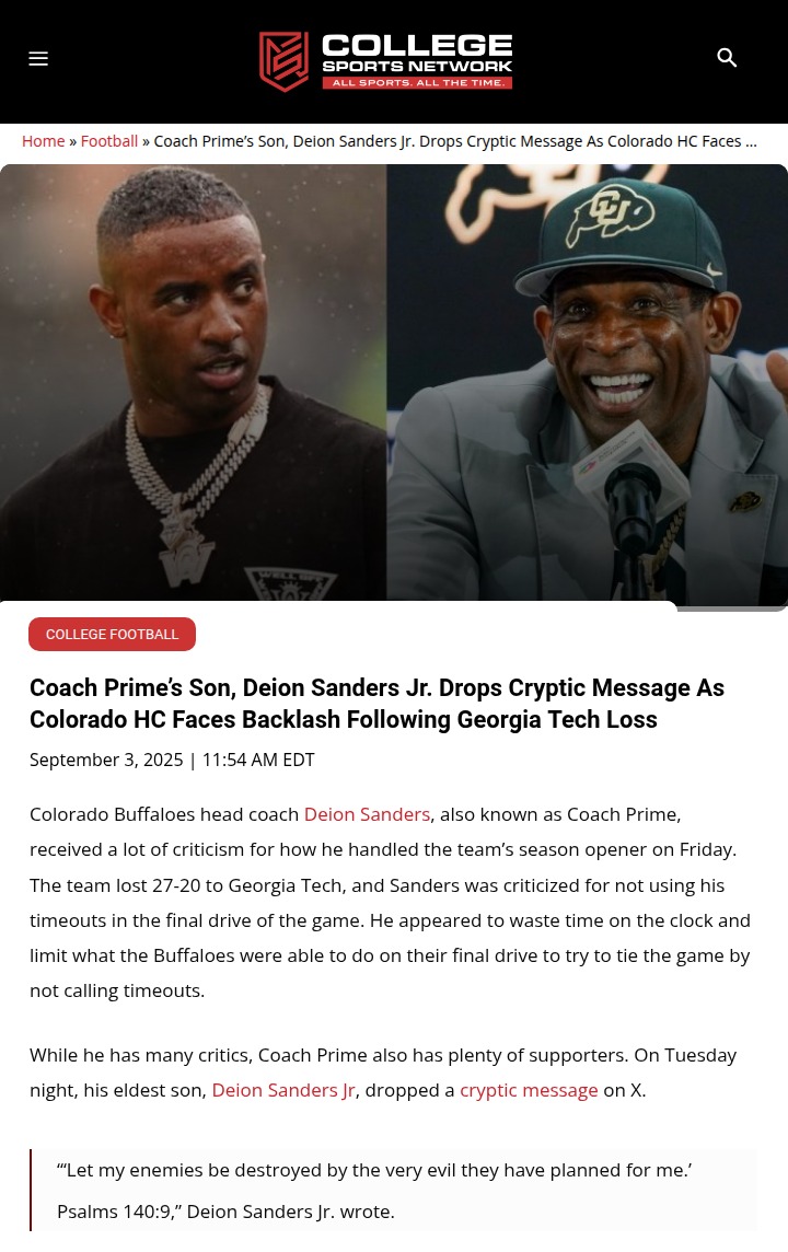 Colorado football fans debate Coach Prime’s clock call
