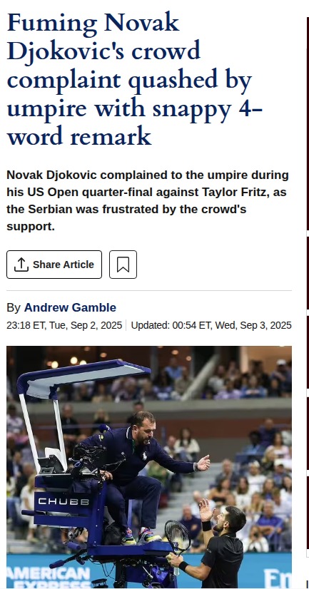 Djokovic vs Fritz: Ashe Crowd Drama!