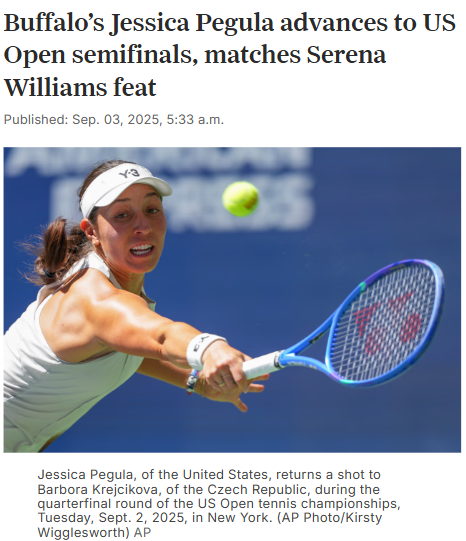 Pegula Matches Serena’s US Open Semis Streak!