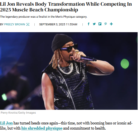 Lil Jon stuns with Muscle Beach transformation