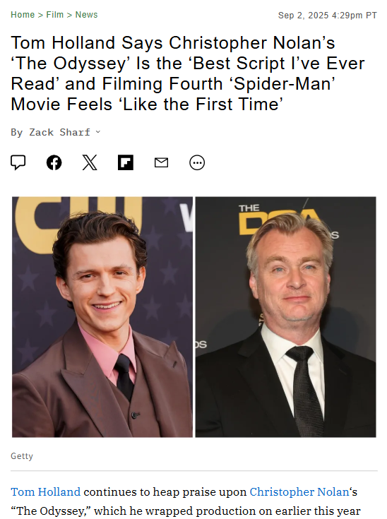 Tom Holland Disses Spider-Man for Nolan? 🤔