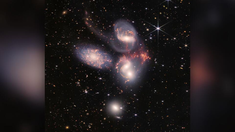 Five Galaxies Collide—Universe Drama!