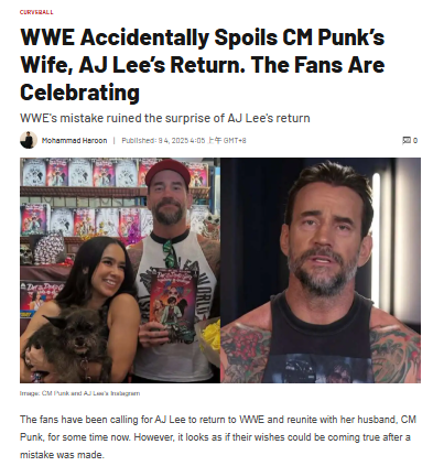 AJ Lee’s WWE Comeback Spoiled by Shop Leak!