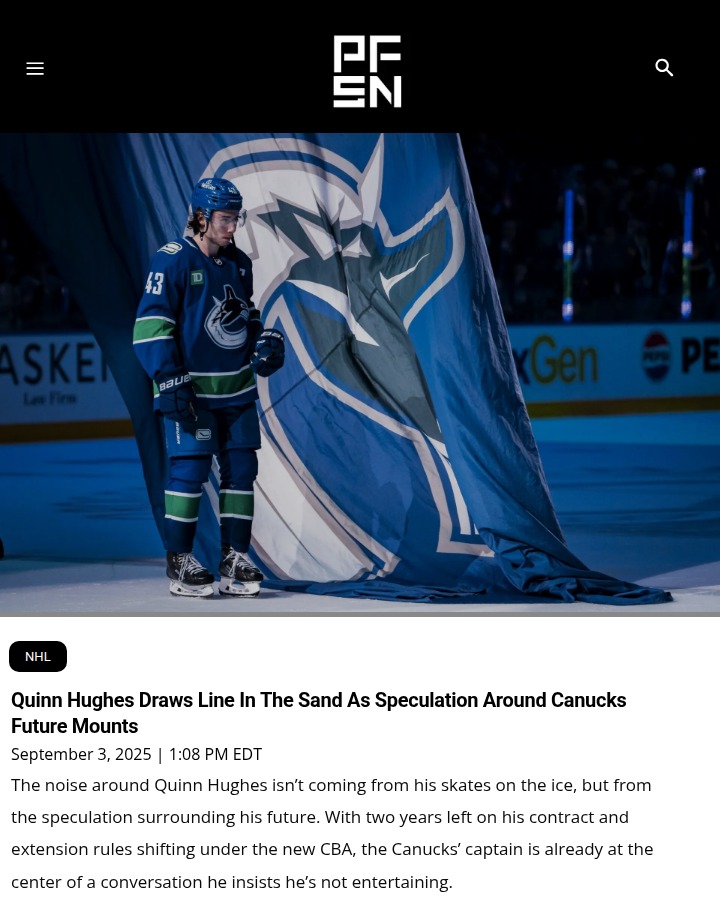 Quinn Hughes stays focused as Canucks rumors swirl