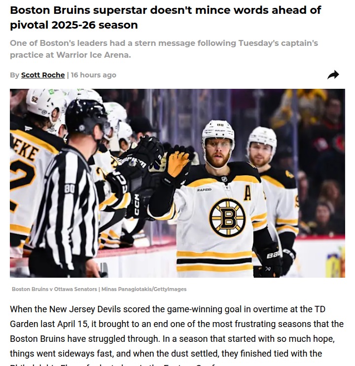 Bruins fans, get ready for a new era