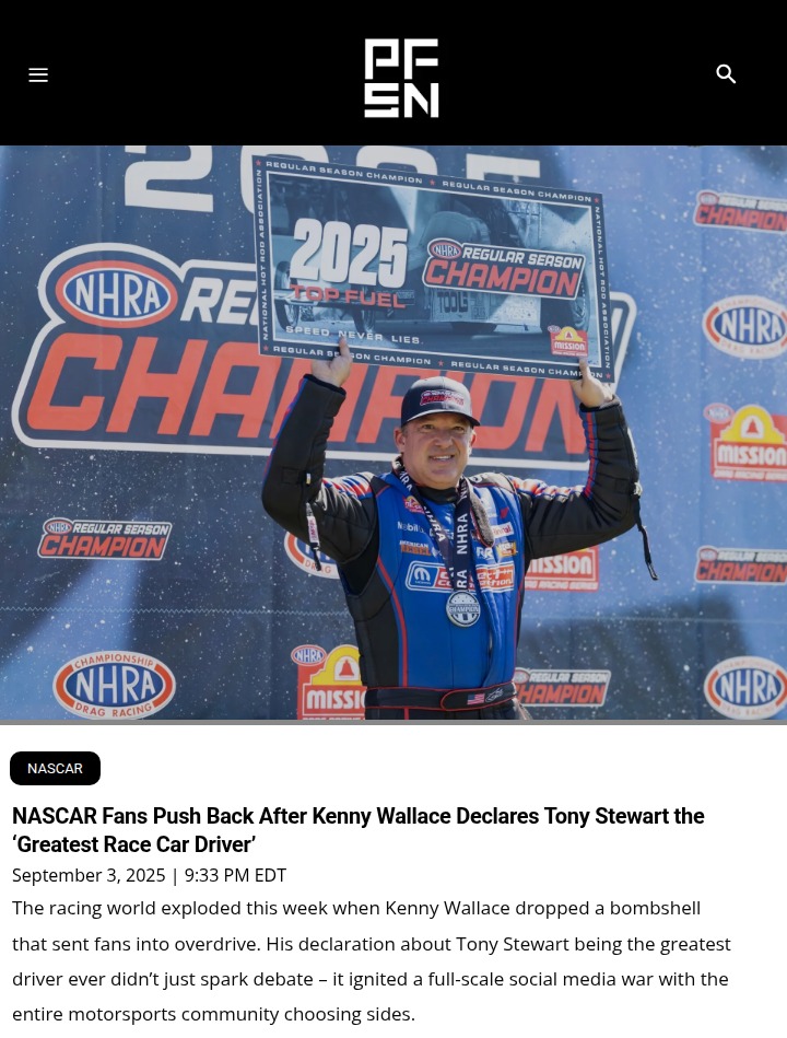 Is Smoke the True GOAT? Kenny Wallace Sparks NASCAR War