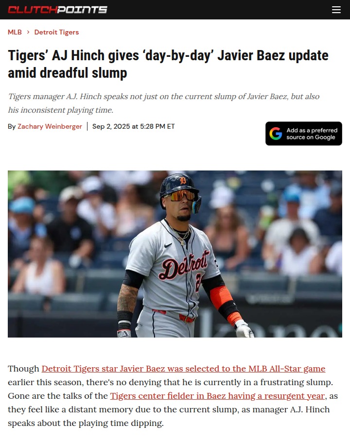 Javier Baez’s Tigers role up in the air
