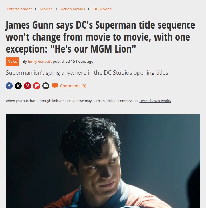James Gunn Calls Superman the MGM Lion 🦁