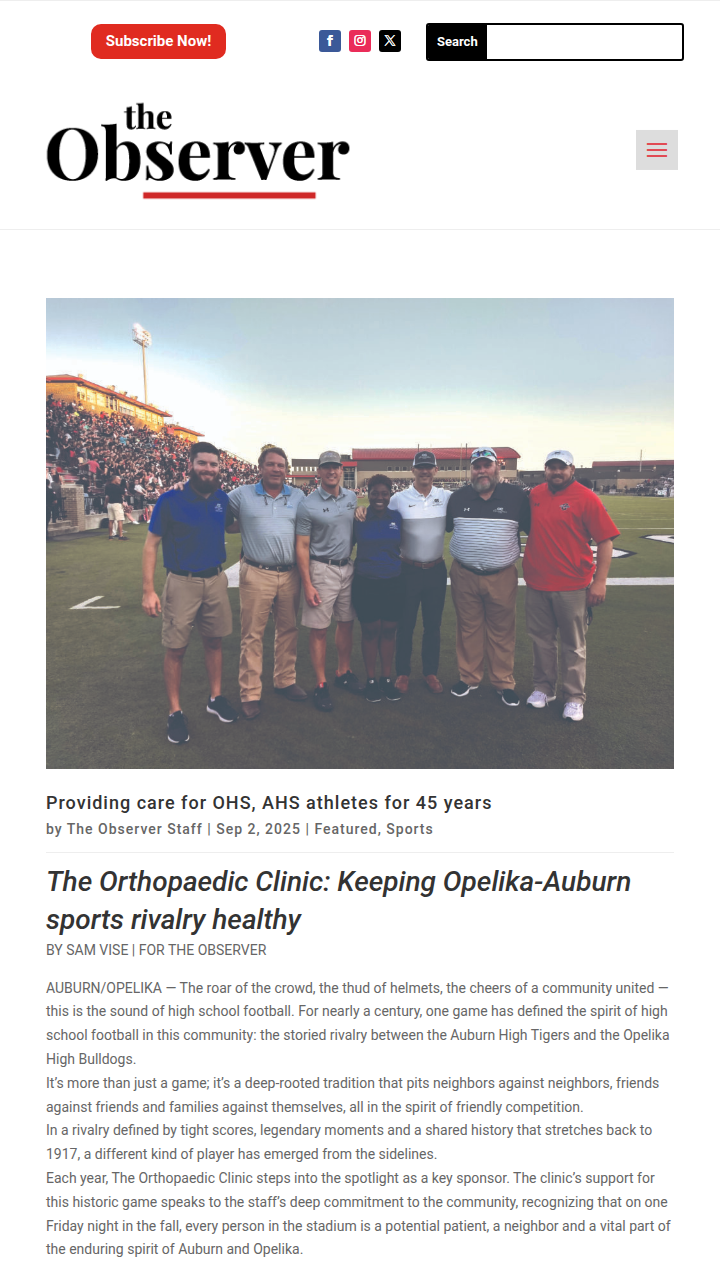 Auburn-Opelika rivalry: 45 years of care on the sidelines