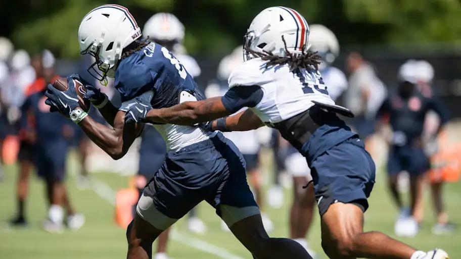 Auburn Tigers’ WRs light up practice before Ball State
