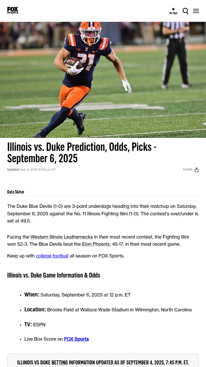 Illinois vs Duke: Who’s got the edge?