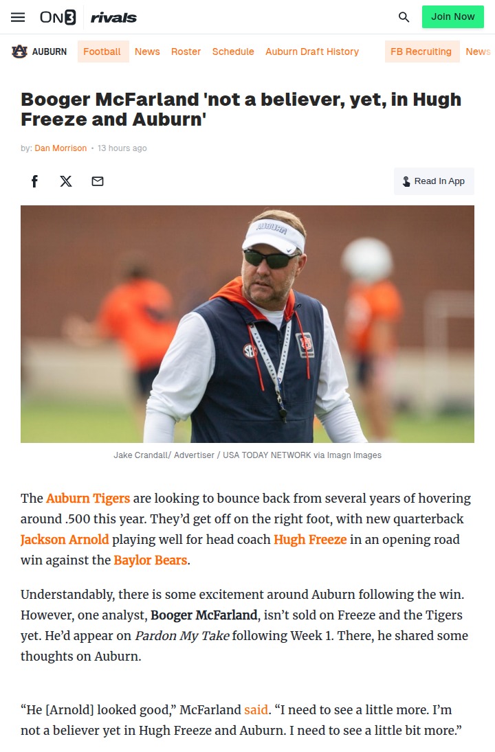 Auburn vs Baylor: Is Hugh Freeze the Real Deal?