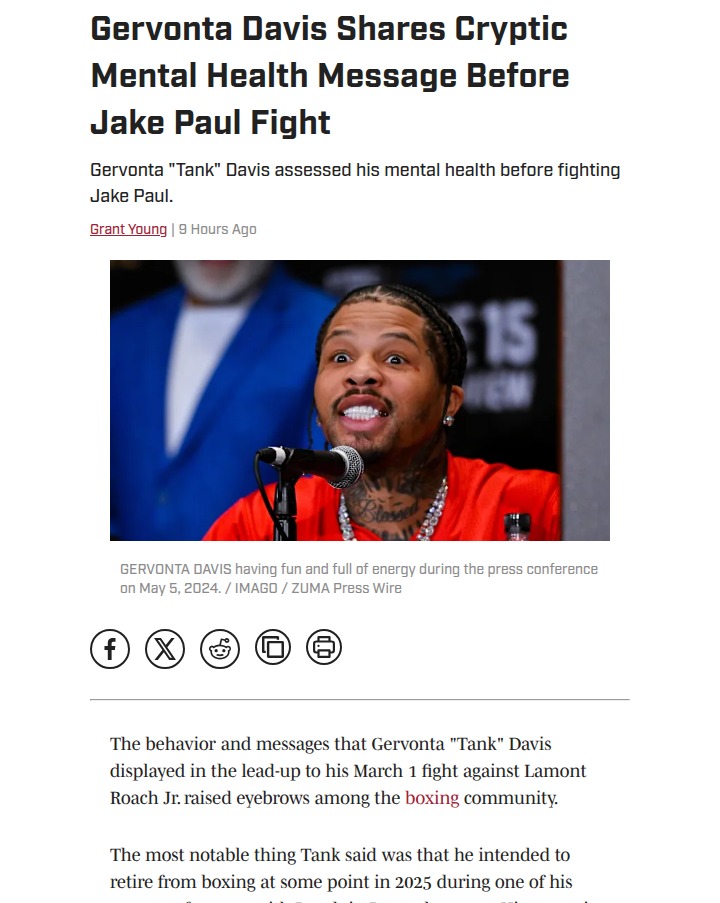 Is Tank Davis Ready for Jake Paul After Mental Hurdles?