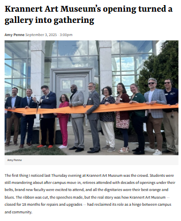 Krannert Art Museum’s reopening brings Champaign-Urbana together