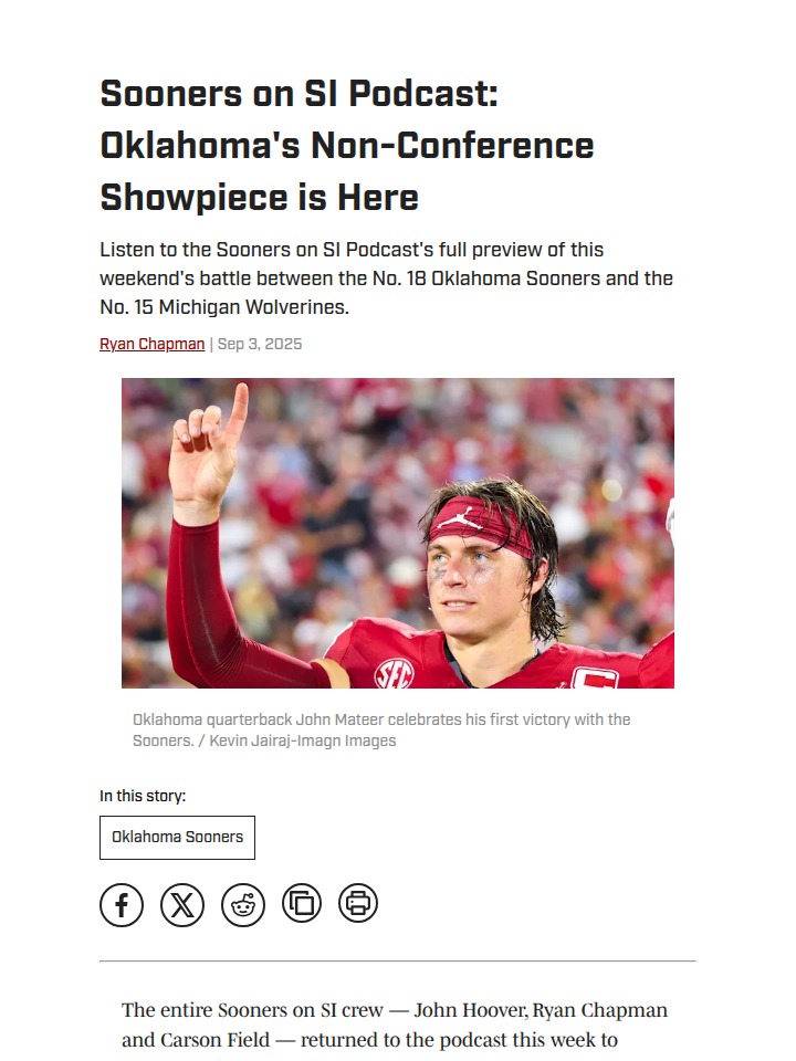 Oklahoma vs Michigan: Can the Sooners step up?