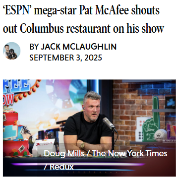 Pat McAfee spotlights Columbus chef’s comeback