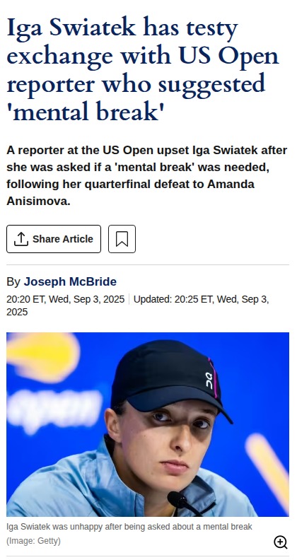 Swiatek vs Anisimova: US Open Press Drama